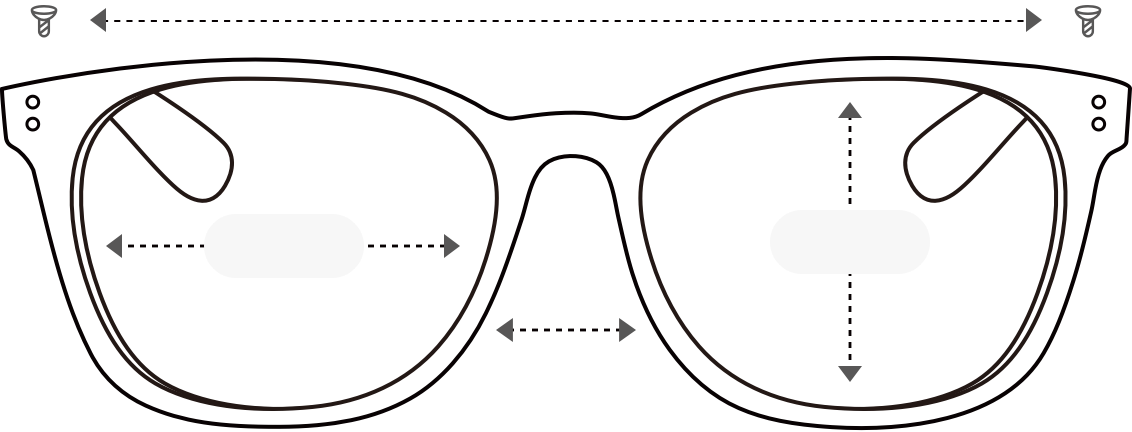 frame width and lens width